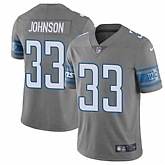 Nike Men & Women & Youth Lions 33 Kerryon Johnson Gray Color Rush Limited Jersey,baseball caps,new era cap wholesale,wholesale hats
